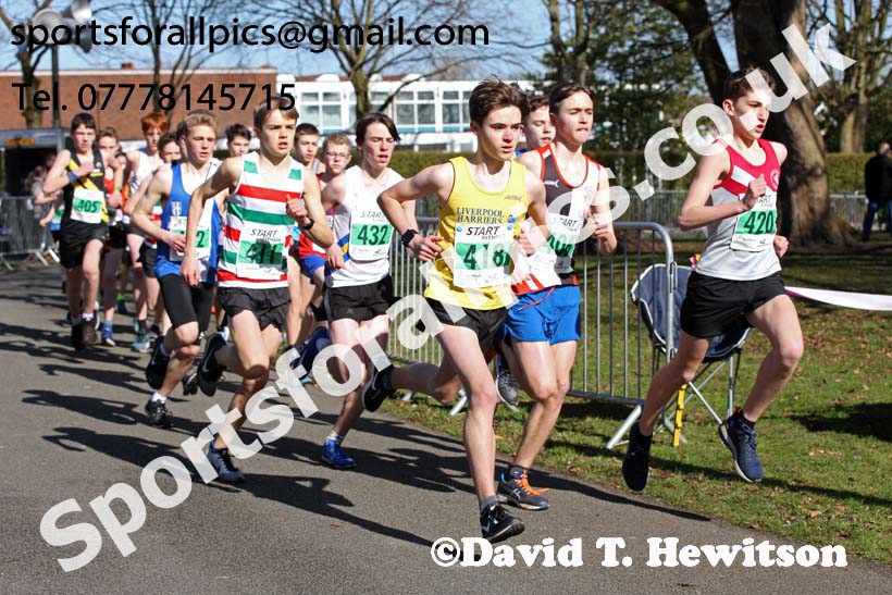 Boys under-15s Northern Athletics 5k Champs., Birkenhead Park. Photo: David T. Hewitson/Sports for All Pics